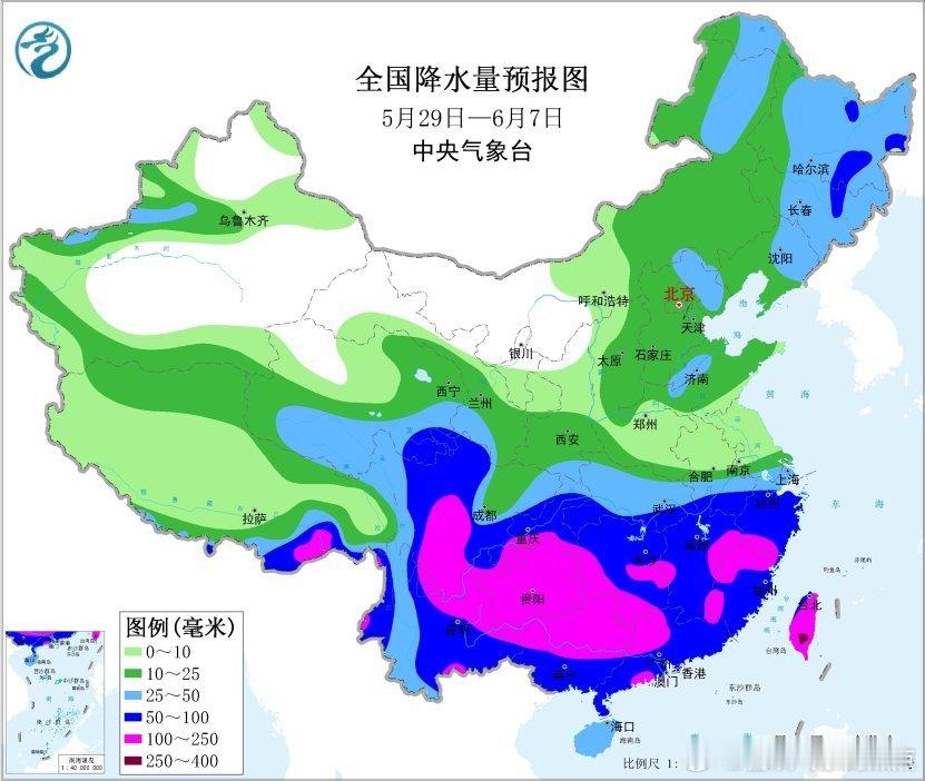 气象观察团预计6月3-5日，中东部将有一次较大范围降水过程，西南地区东部、江淮