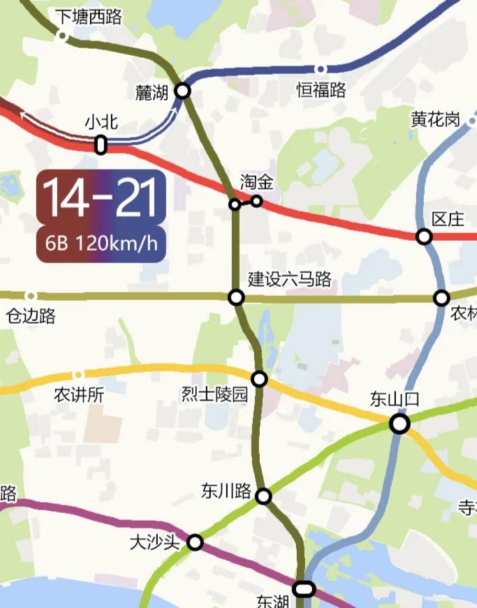 如果把12号线拉直如图书该架空2027年底线网图。12号线后通段从广州体育馆站