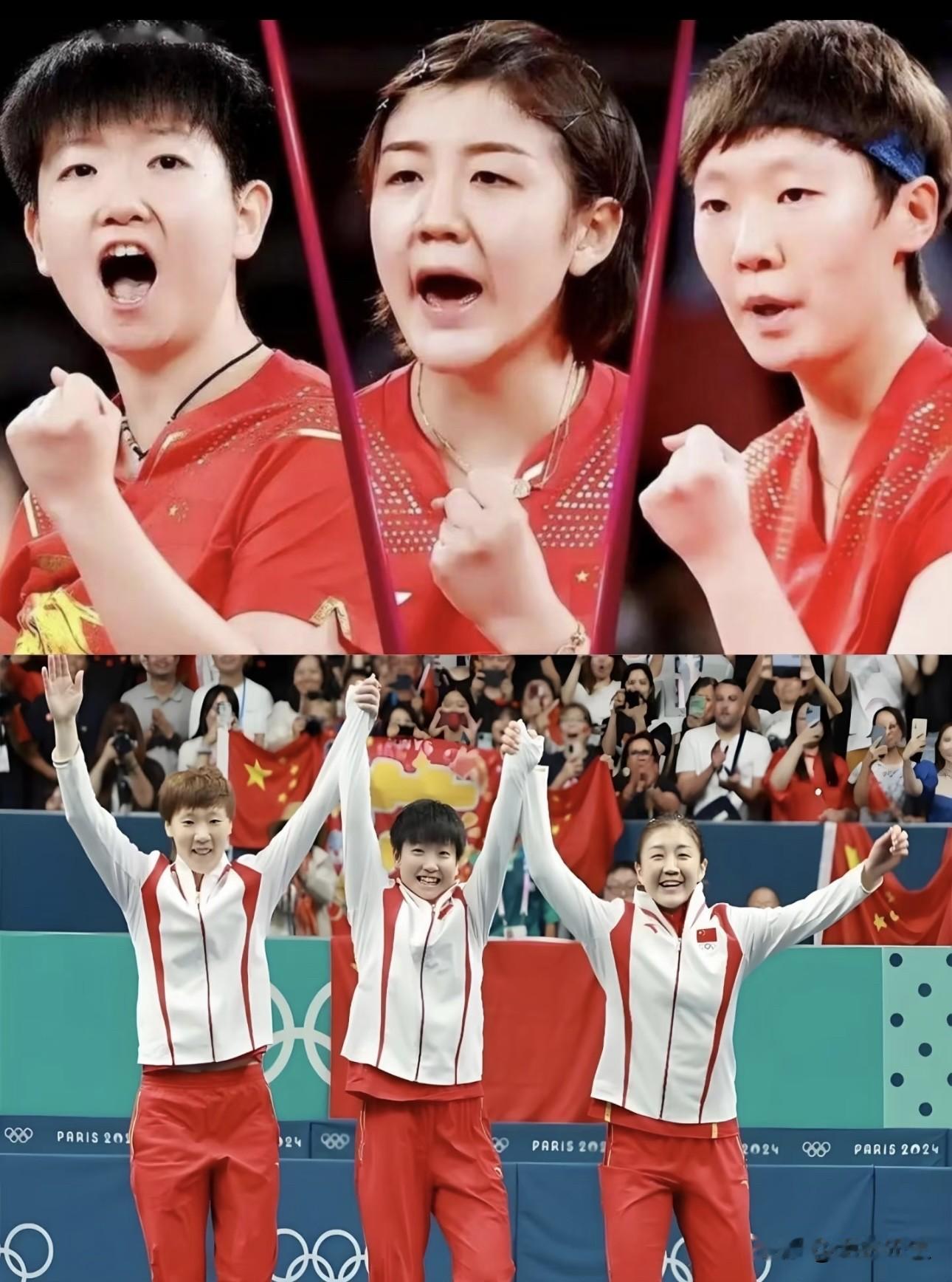 五位乒乓名将同框合影，王曼昱格外亮眼！王曼昱特别讨人喜欢，笑容特别自然大方，显得特别亲和，和队友们的