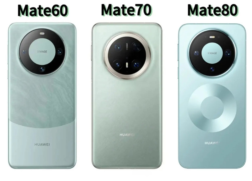 mate系列最近3代的青色同框对比，如此看来，还是mate60的设计要养眼一些，