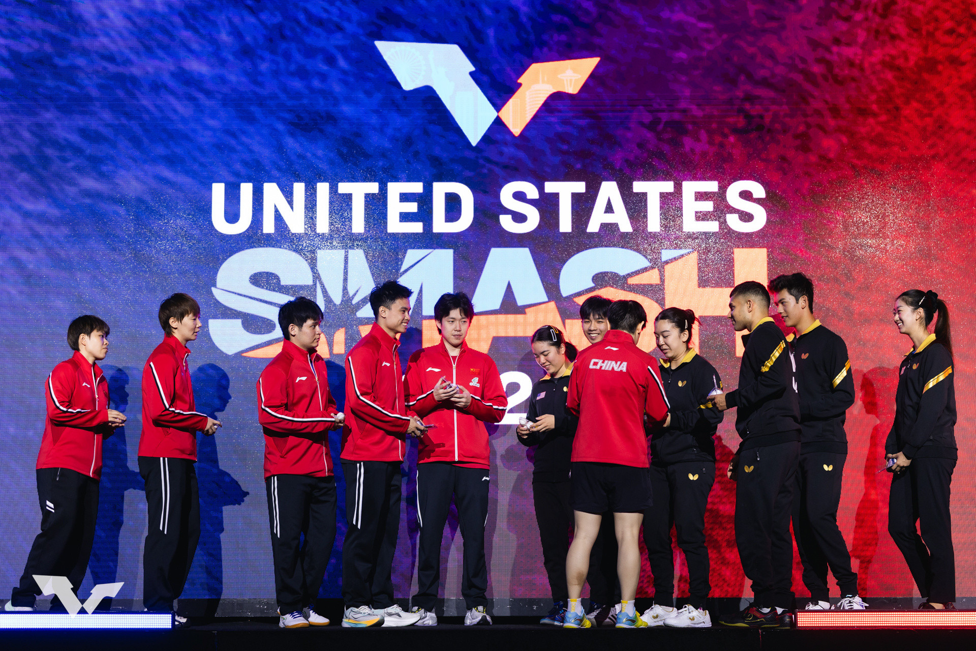 WTT美国大满贯2026王曼昱‪加油‬赛场一隅·图片·中美合练&欢迎晚宴