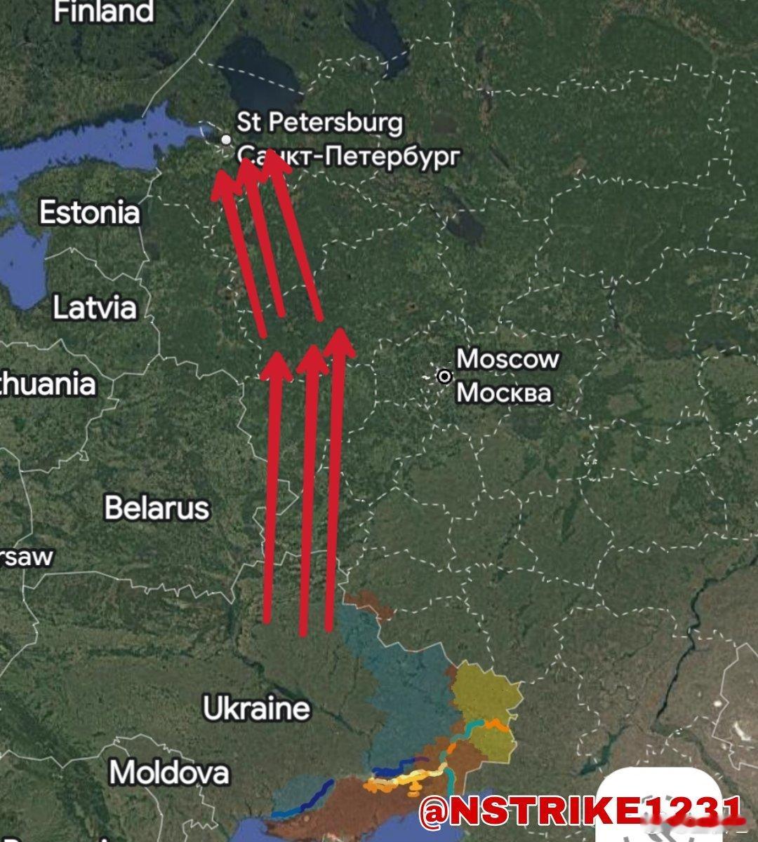 ‼️🇺🇦✈️突发新闻——今天早些时候，乌克兰无人机袭击了圣彼得堡地区。