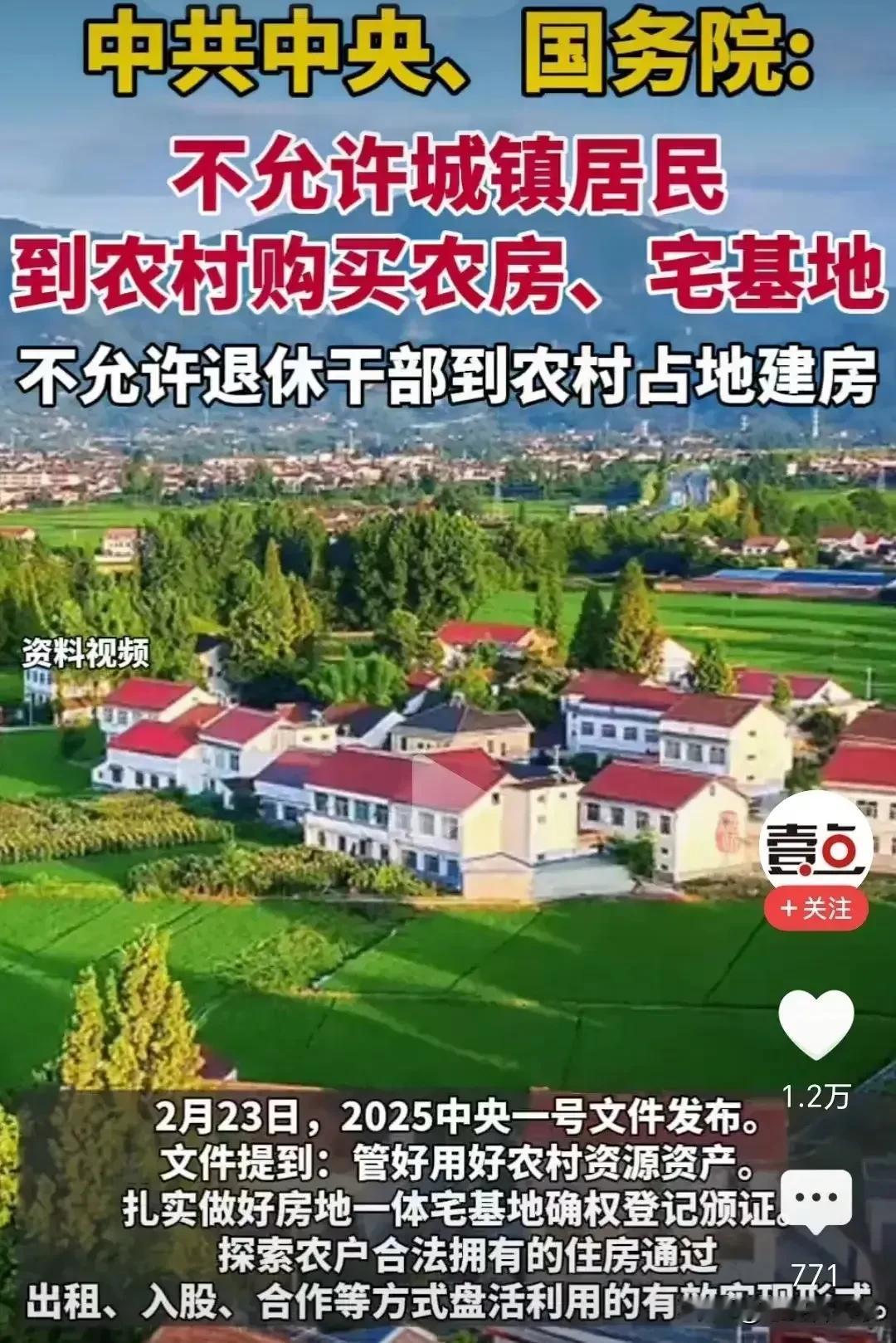 中央为何对退休干部下乡建房“亮红灯”？背后是农民的“命根子”在博弈！20