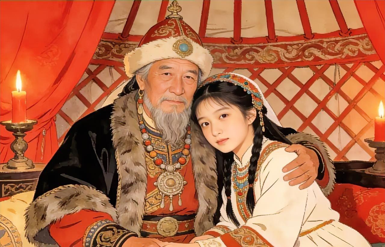 隋朝时，有个叫义成的公主才十四岁就被送去给突厥可汗当妻子。那可汗六十五岁了，新婚