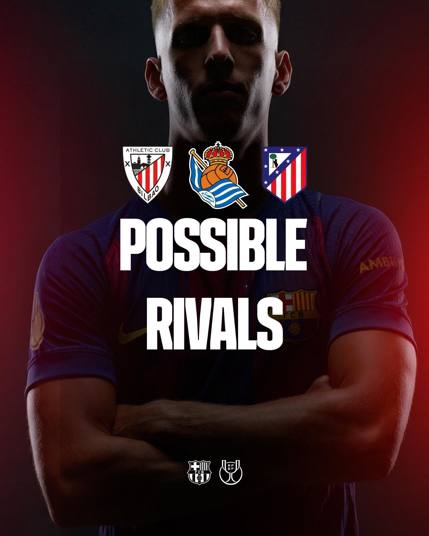 国王杯四强诞生，马竞以5-0贝蒂斯晋级半决赛，巴萨潜在对手：毕尔巴鄂竞技，皇家社