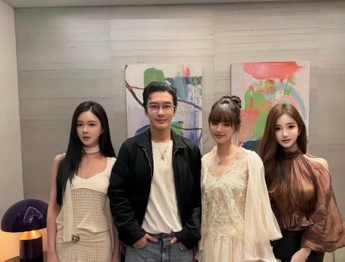 黄晓明的审美还真是统一啊，一直谈一个类型的女生