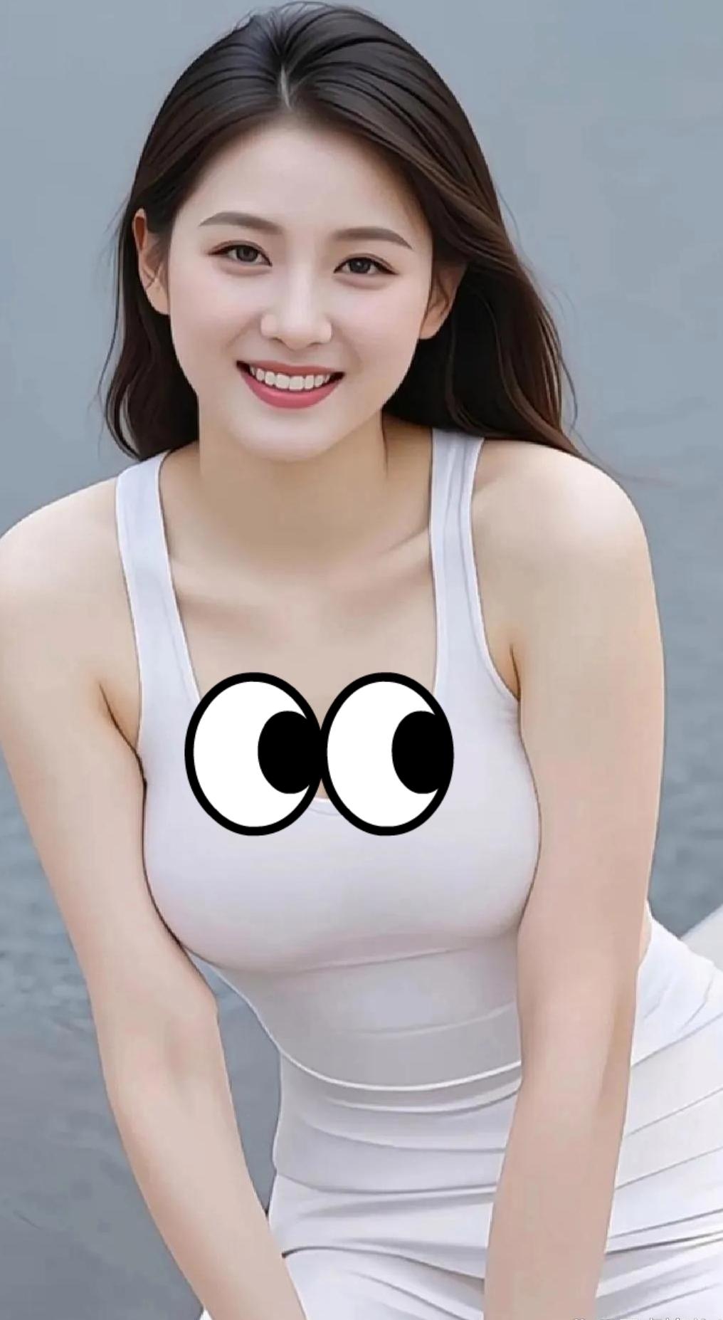 明眸如水，笑靥如花。