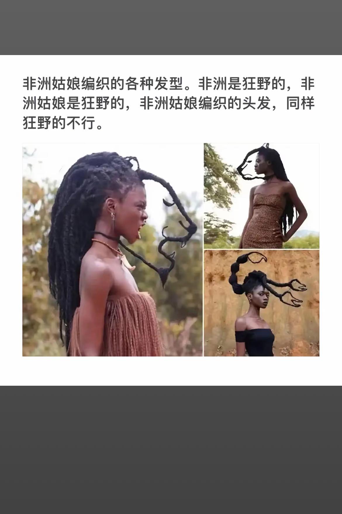 非洲姑娘的狂野发型，惊艳世界！