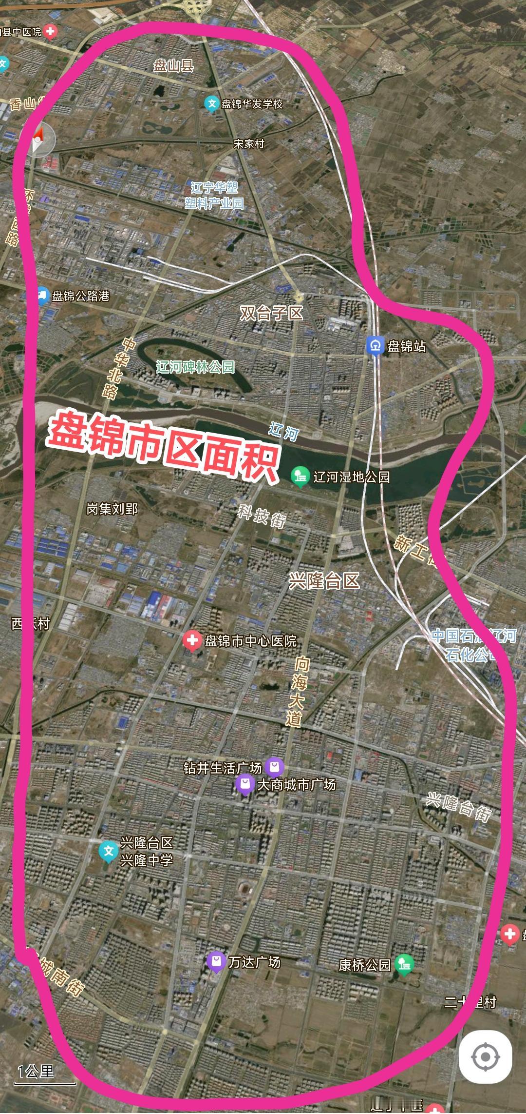 虽然盘锦人口数量不多，但是市区面积确实比营口、鞍山还大一些。毕竟前几年大洼县变成