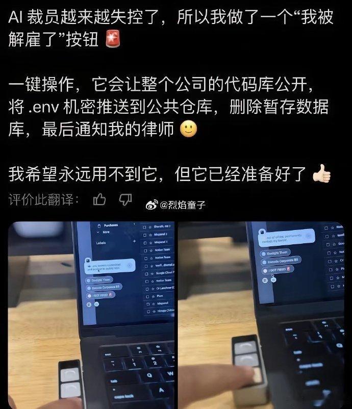 AI裁员硅谷叶文洁出现了资本用AI把人逼上绝路，程序员用“一键删库”回敬。只要