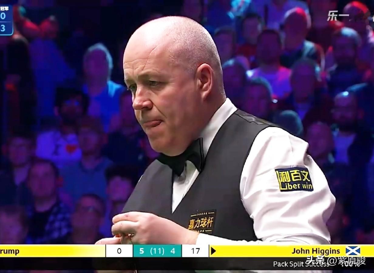 大师赛第一场半决赛，希金斯6-5逆转绝杀特鲁姆普，晋级决赛。希金斯连续两场比赛都