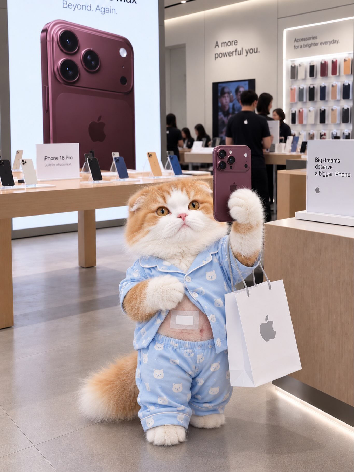 第一只拥有iPhone18ProMax的猫咪🙃​​​