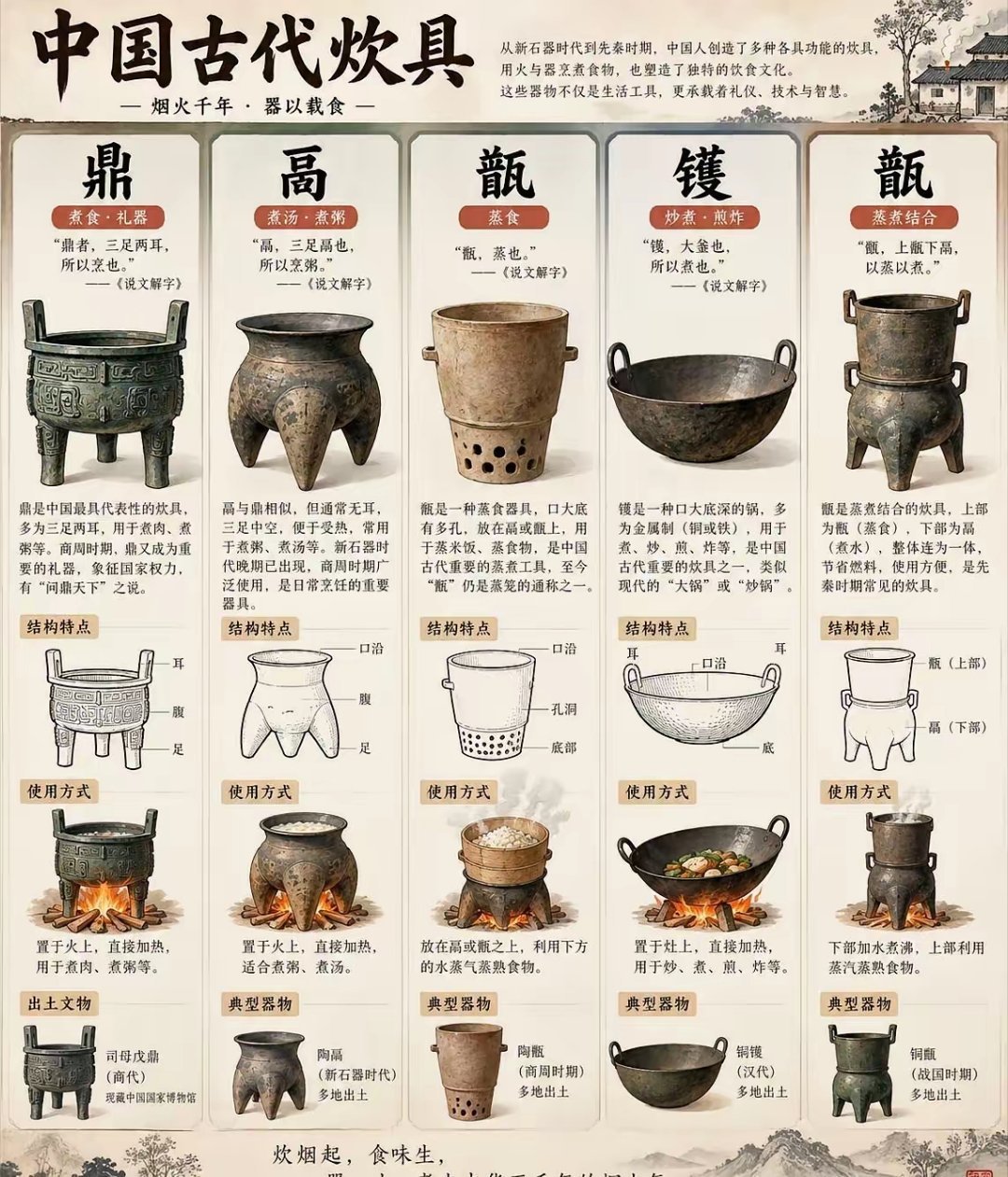中国古代炊具，求100赞​​​