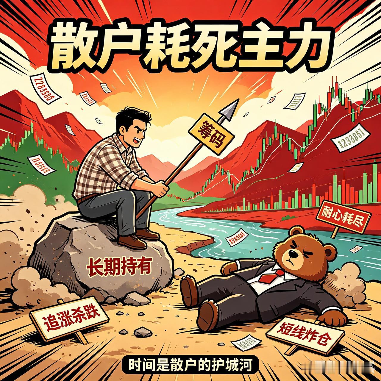 看到最近李蓓，杨东，董宝珍等私募大佬都急了[笑着哭]我却笑了，我们散户唯一相对主力