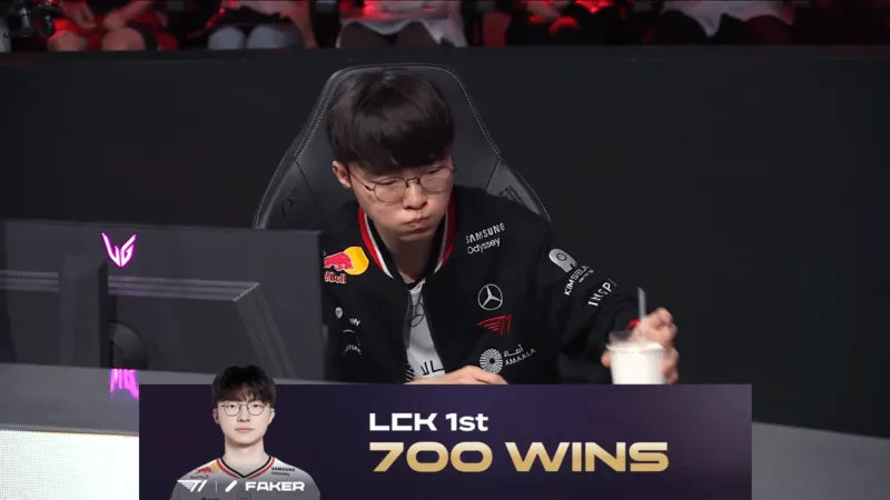 Faker700胜场李哥不愧是英雄联盟的GOAT！在刚刚结束的LCK常规赛的比赛