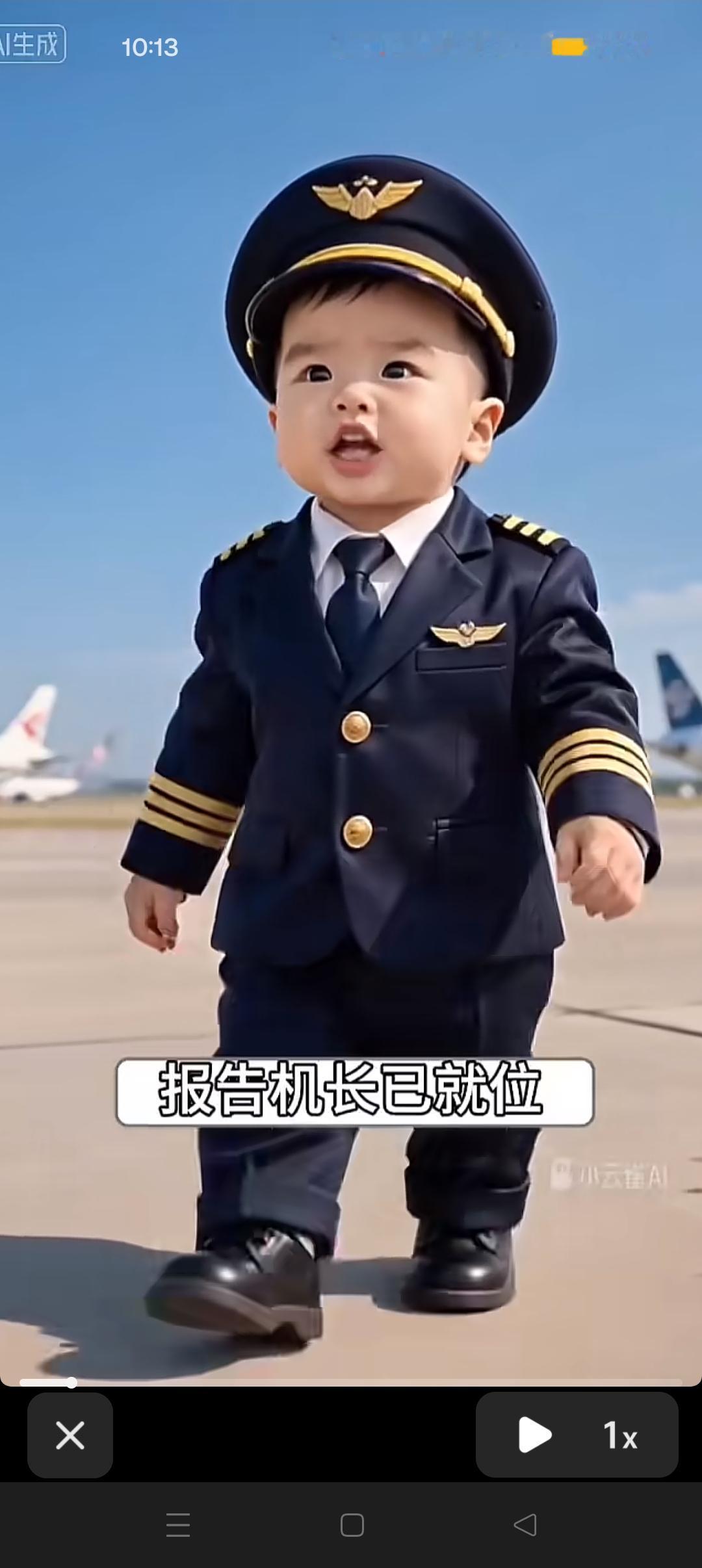 哇，汪宝儿开飞机✈️了😍机长汪宝已就位！小汪总，改行了不接奶奶班，当