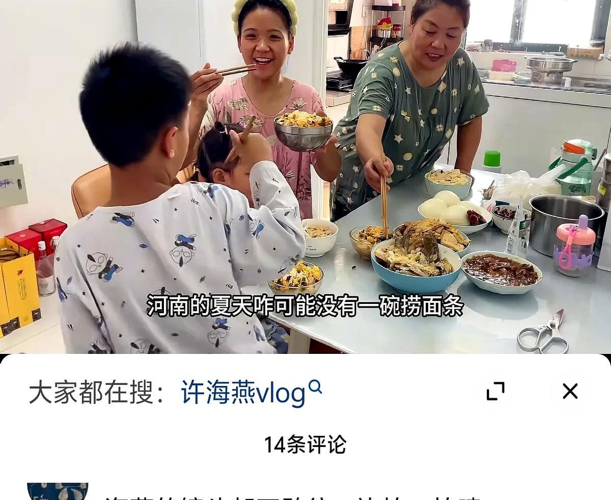 许海燕刚搬进新家时特意晒过厨房全景，瓷砖擦得锃亮，收纳盒整整齐齐码在置物架上，可