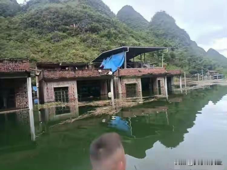水绿了，村慢了。百色一些村庄泡在水里已经超过半个月，天早晴了，水却没怎么退。