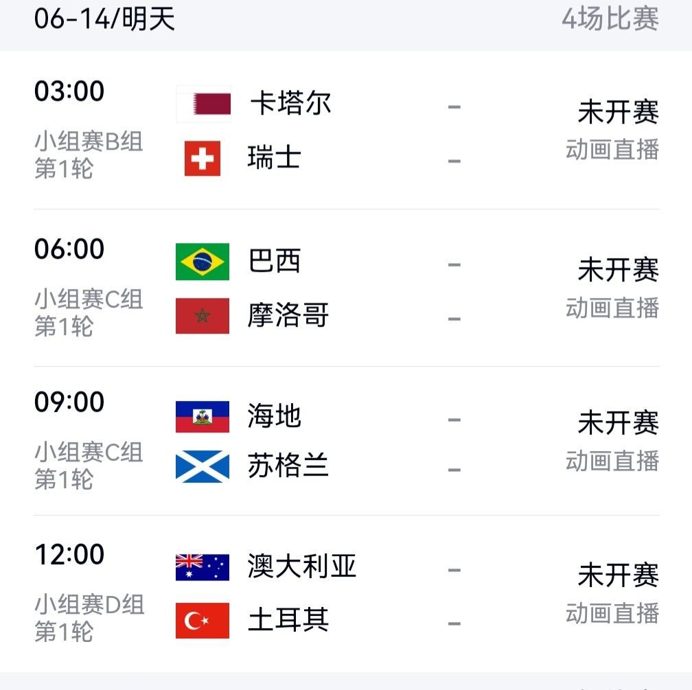 对明天这四场比赛，咱们继续预测。这个事情我得非常严肃声明，纯粹是玩啊，48支队伍