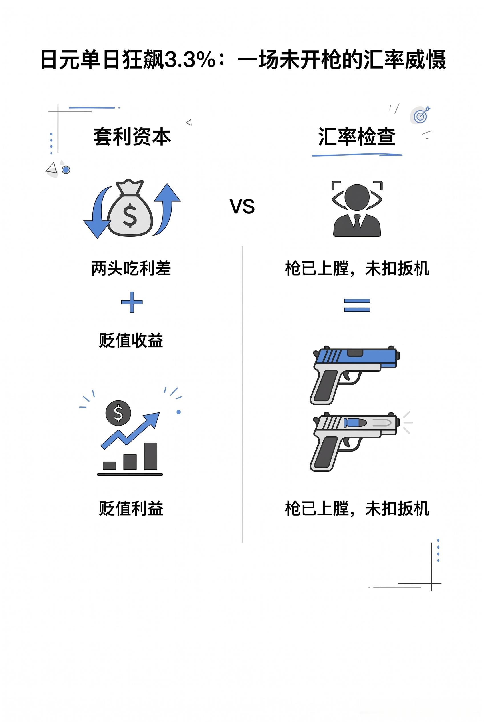 【美国半夜出手救日元，套利资本慌了】有个冷兵器叫汇率检查——财政部突然给摩根大通