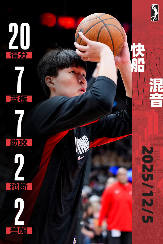 杨瀚森20分7篮板7助攻出战35分钟，14投7中并命中2记三分，得到20分7篮