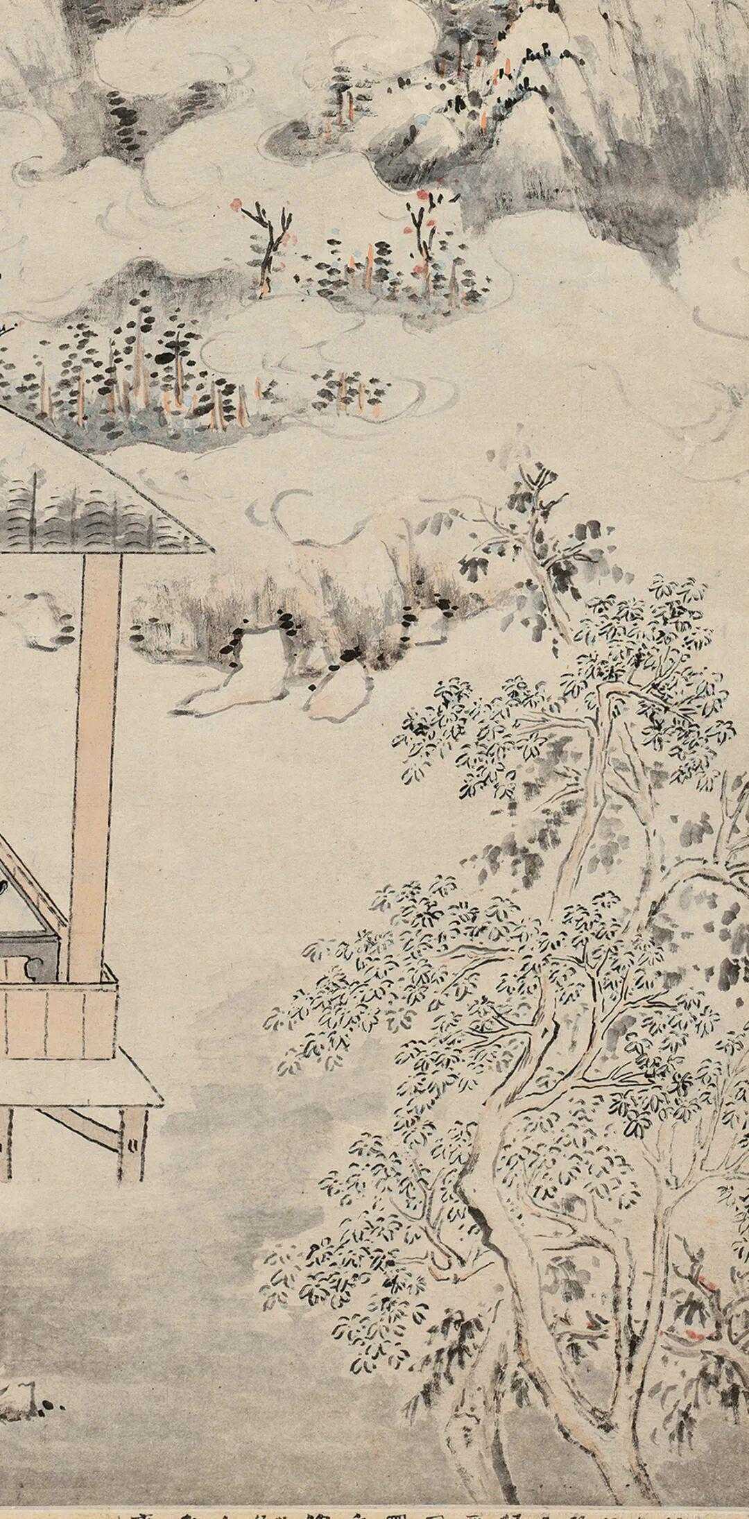 华嵒《钟馗醉雪》，纸本设色129.5×63cm，款识：癸酉秋九月，新罗山人