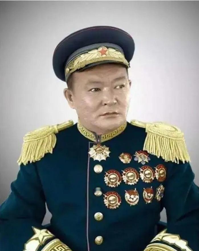 看清这个胸前挂满勋章的人，他是中华民族的罪人。就是他跟外人勾结，把外蒙古硬生生推