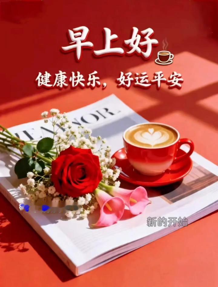 早上好，健康快乐，好运平安。早安我最爱的人，每个清晨都是新的开始，每句问候都是