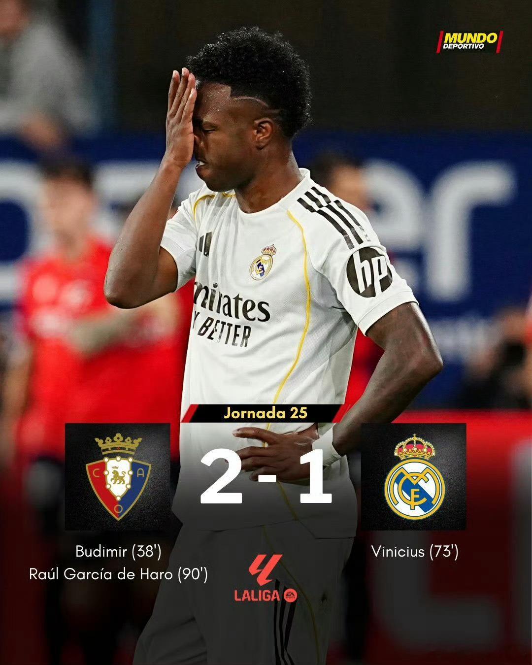 西甲第25轮，奥萨苏纳主场迎战皇马。前24轮，皇马积60分，领先巴萨2分，名列榜