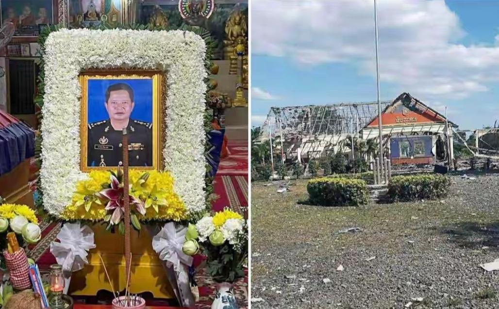 柬泰冲突第四天，柬埔寨“警卫司令部”副司令陈春中将被泰国炮兵一炮毙命！这炮响