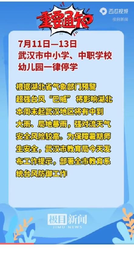 看到武汉发布的这个停课通知，想必不少人和我一样满心疑惑。孩子们早就放暑假了，11