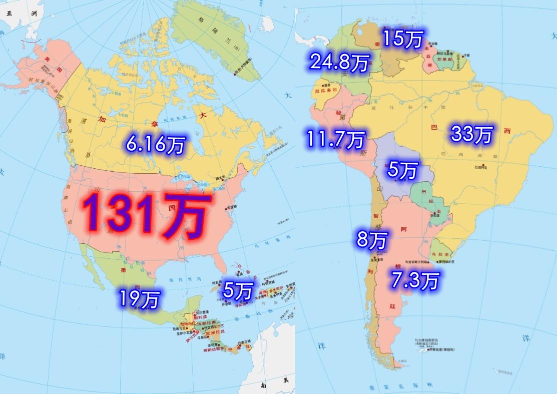 美洲国家军队数量对比图，以及军费开支图（单位是美元），看完震撼，美国真的是把美洲