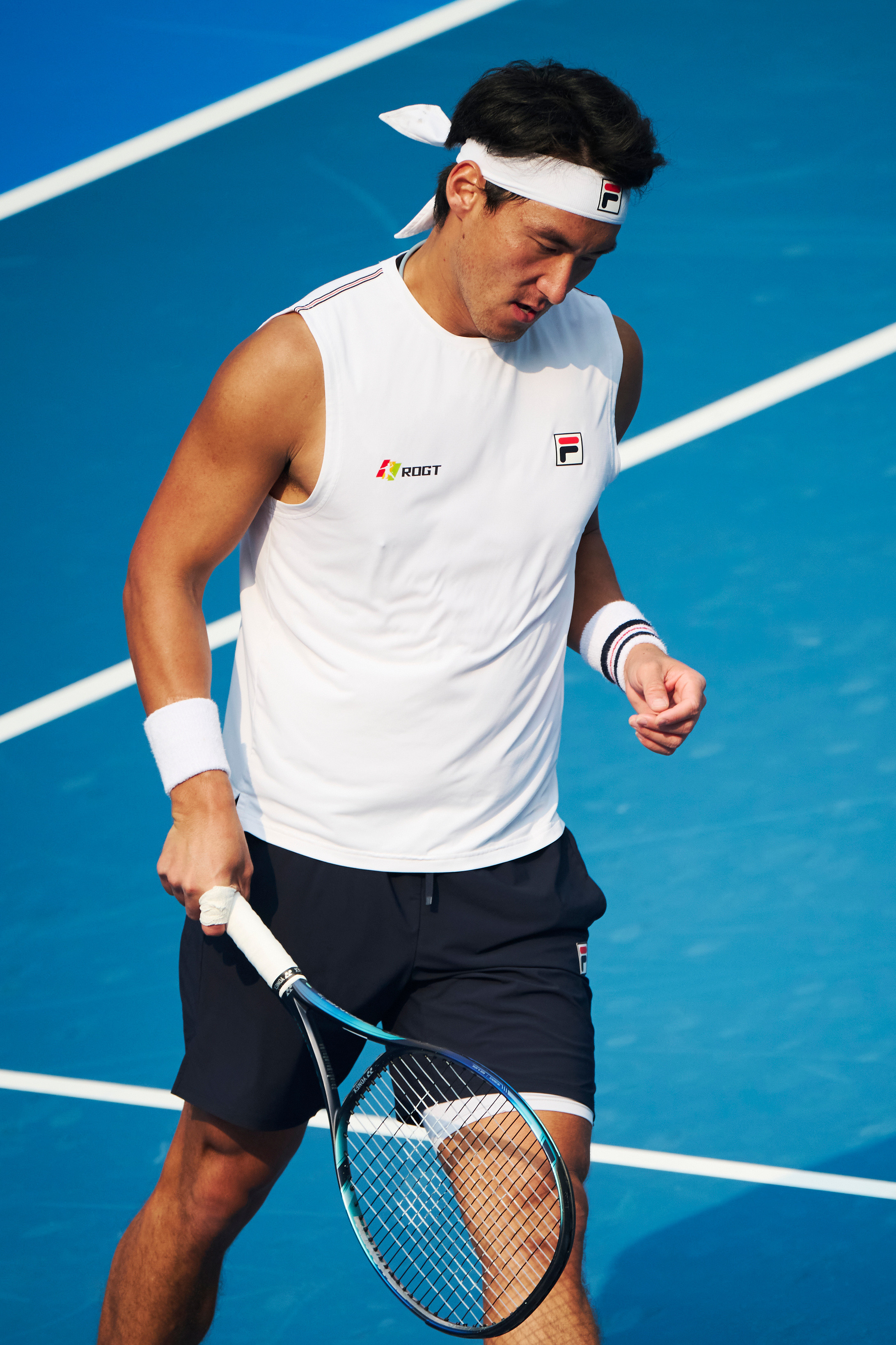 这个角度的布云朝克特发带蝴蝶结好看！摄影：记者李建艺拍于澳网外卡赛网球talk