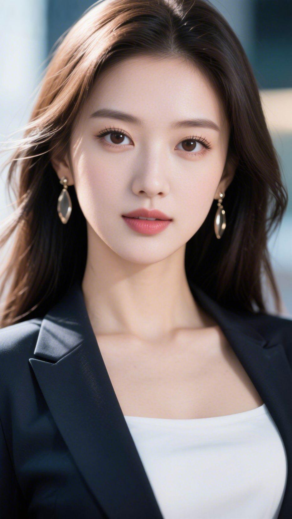 风里的西装与清光她立在楼宇的浅影里，风掀起发梢时，像揉碎了半盏晨阳。墨色西