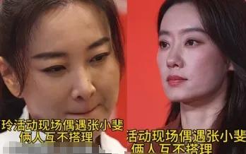 张小斐全程没有看贾玲一眼，贾玲全程没有打一个招呼。她们不是不认识。张小斐说过