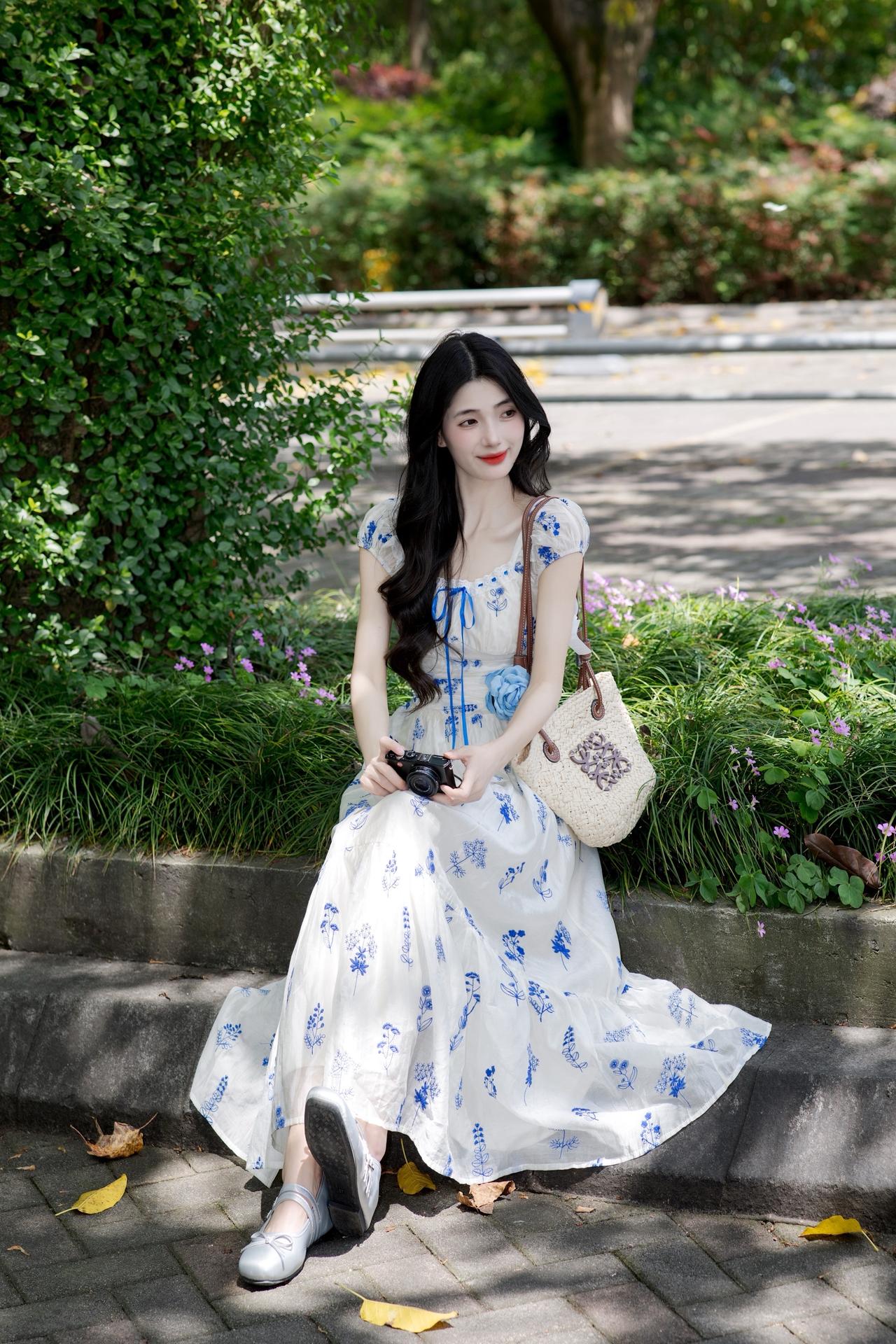 夏季温柔碎花连衣裙夏日绝美仙女裙夏日碎花裙神仙裙子小个子穿搭