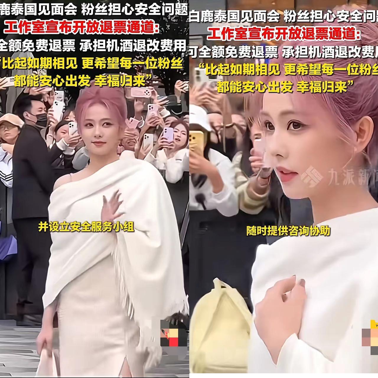 白鹿的粉丝还是很明智的，已经决定开始退票了！国内那么多城市哪里办不了粉丝见面会