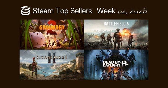 Steam最新一周销量榜出炉，统计时间7月29日至8月5日，《禁闭求生2》登顶，