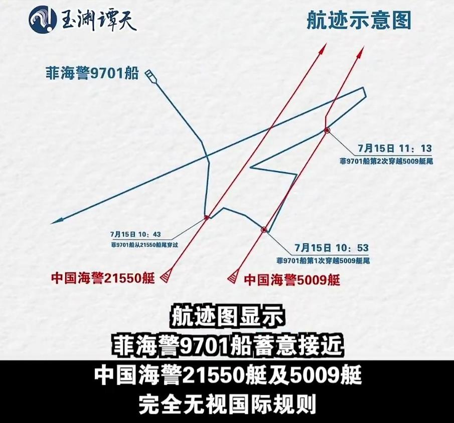 现场铁证公布，菲律宾船只主动出击，试图将中国巡逻艇掀翻，制造船翻人亡悲剧。我