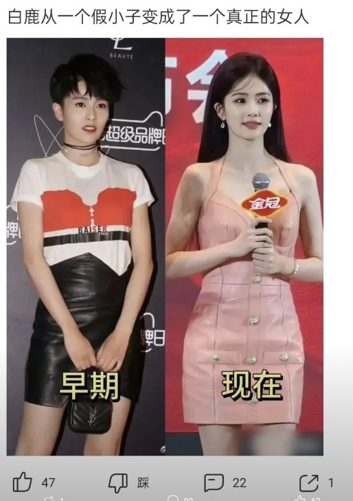 白鹿以前是个假小子啊，这变化也太大了。