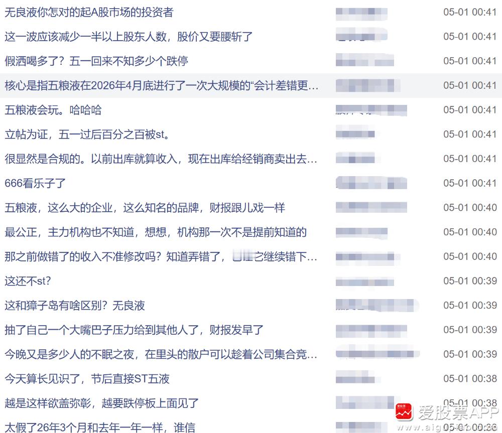 【中国新闻网：五粮液“修改数据”震惊股民网友、股民纷纷质疑：“五粮液还能这么玩