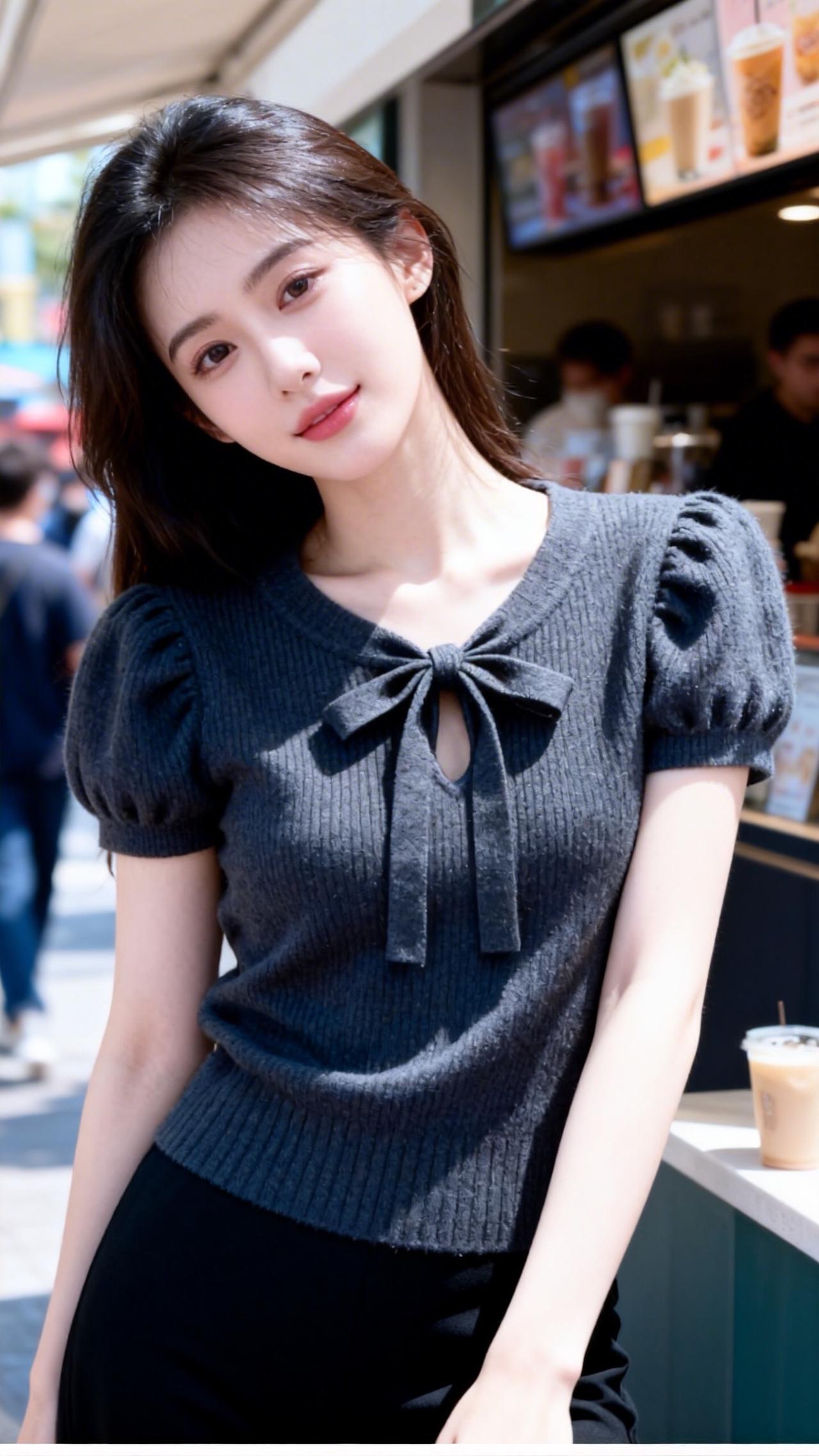 甜美女孩看过来街拍穿搭街拍清纯女神