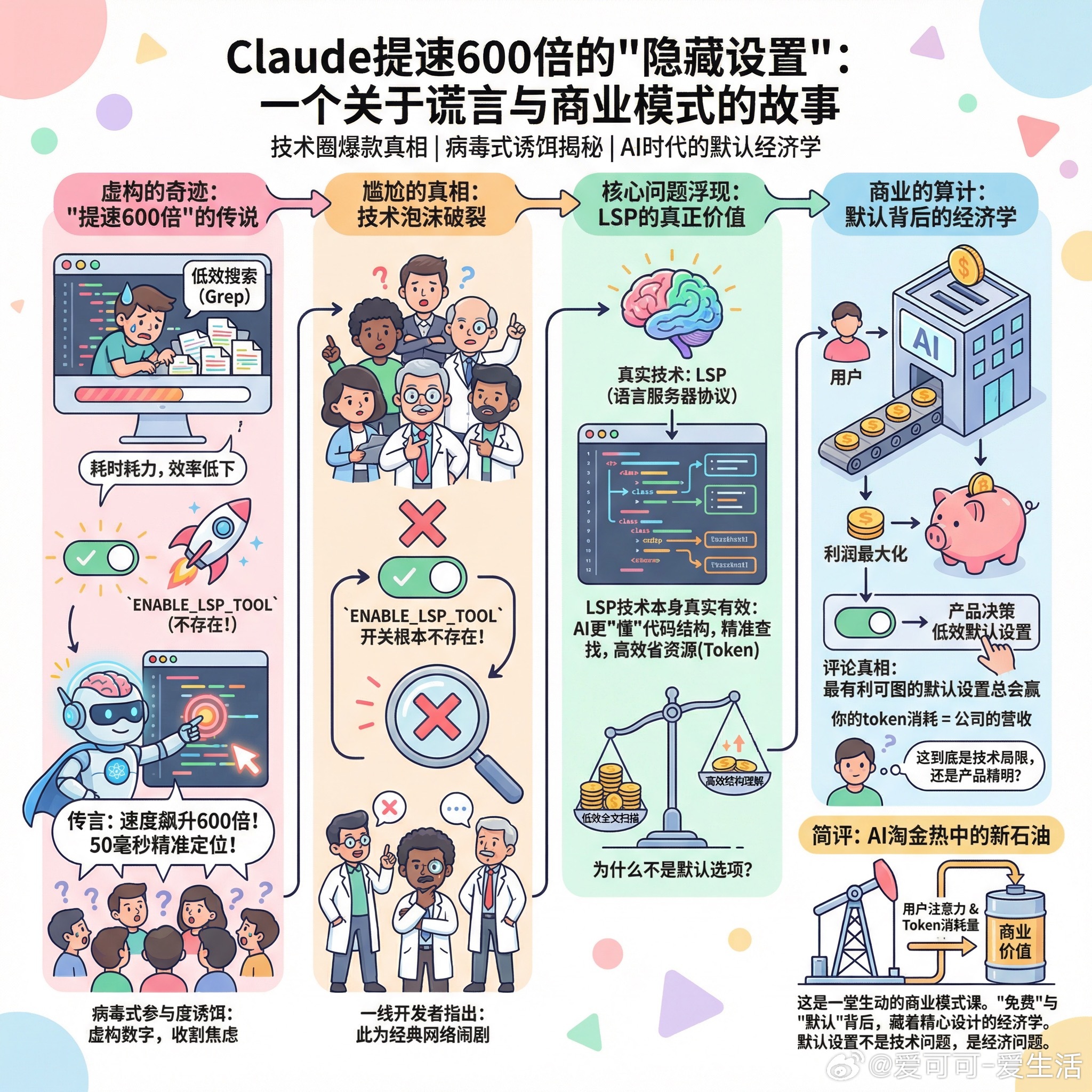 【那个让Claude提速600倍的“隐藏设置”，背后藏着一个尴尬的谎言】快速导读