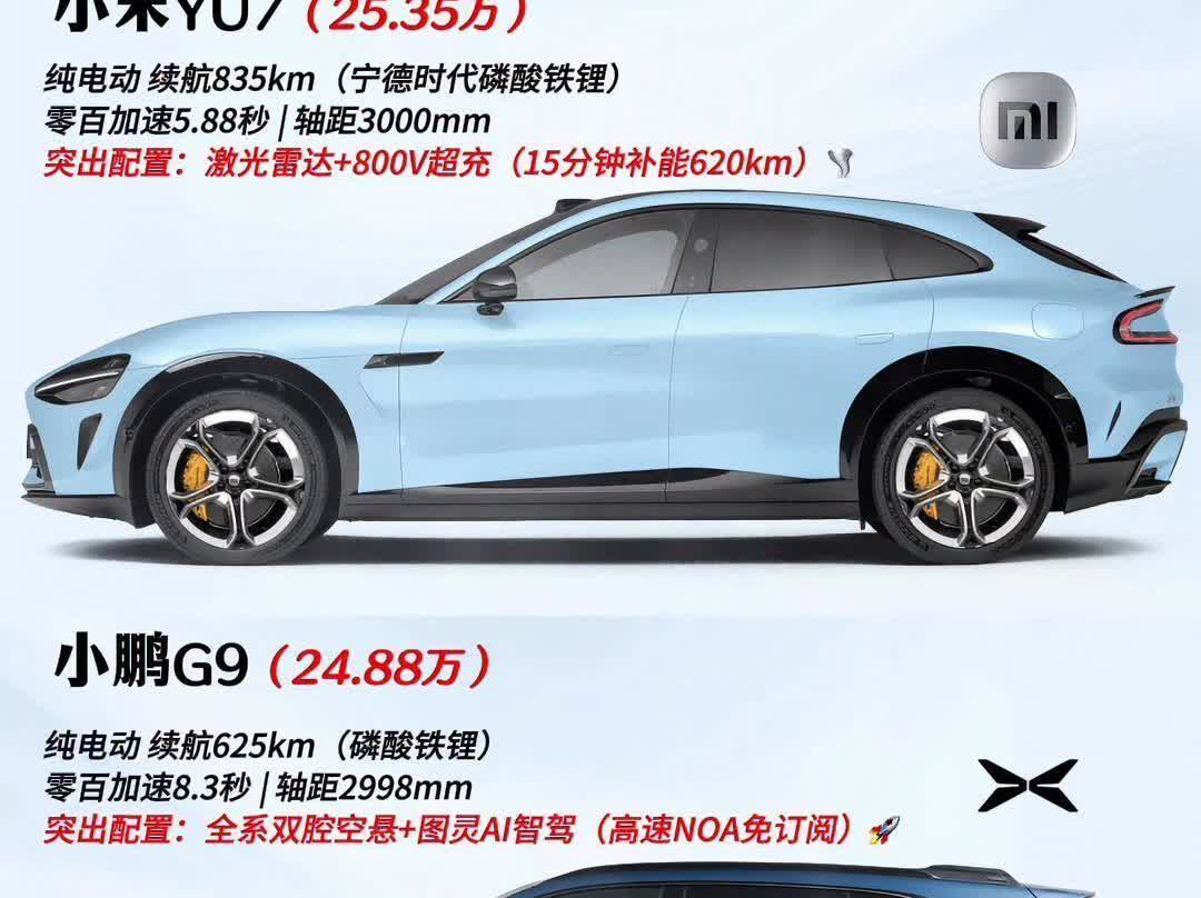 如果你手握25万预算，在小米YU7和小鹏G9之间反复横跳，听我一句大实话：别只看