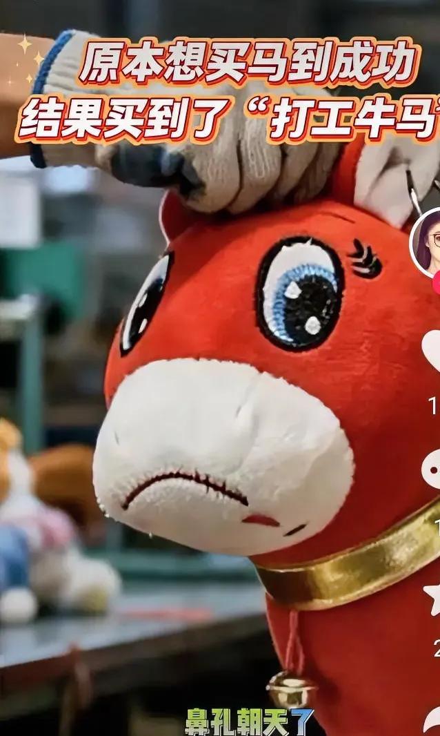 义乌哭哭马爆火！缝反嘴的次品逆袭，比笑笑马更懂打工人的心❤️谁能想到，20