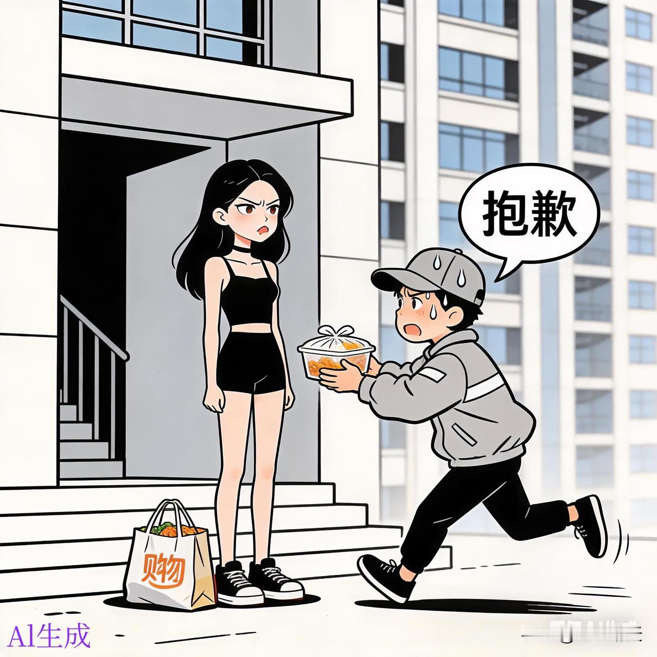 我家住在十六层最近电梯坏了。我点了外卖怕外卖小哥爬楼梯太累，太麻烦！我就