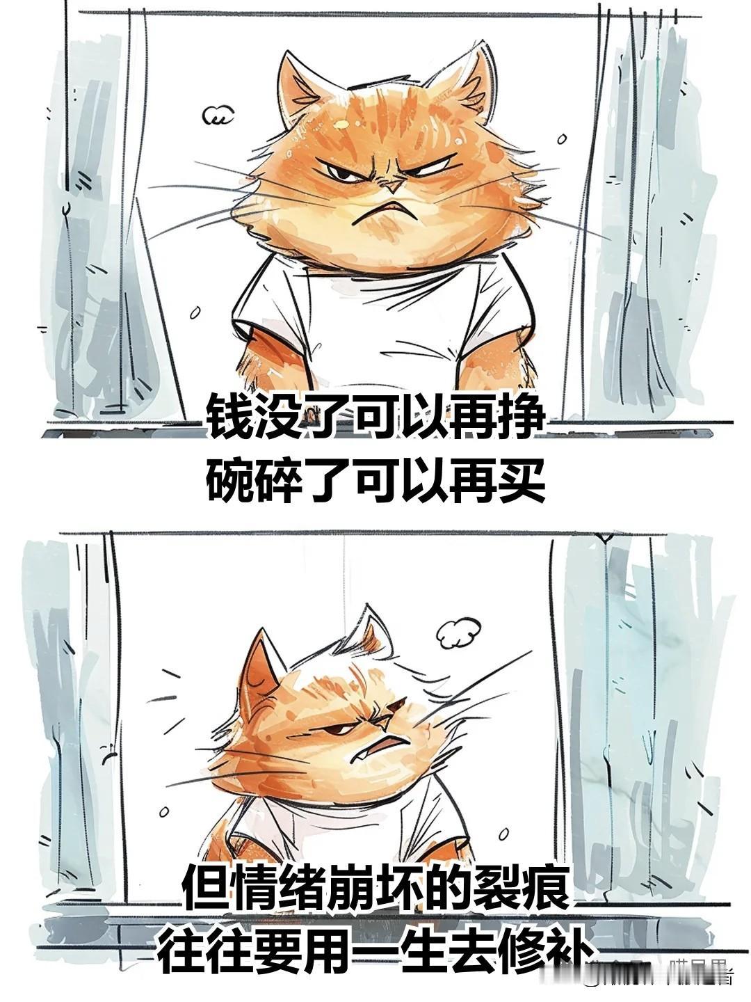 治愈漫画I一个家庭的内耗，不是源于贫穷，而是垃圾情绪日常治愈漫画