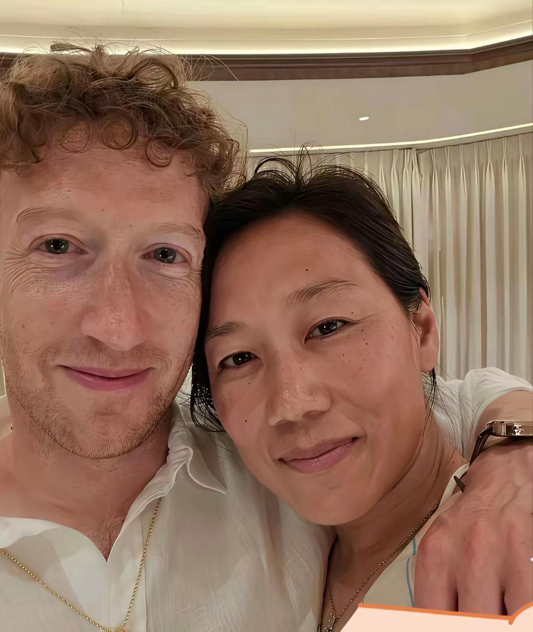 老外的审美和我们差距这么大吗？扎克伯格这么有钱，却娶了一个长相如此普通的女人。