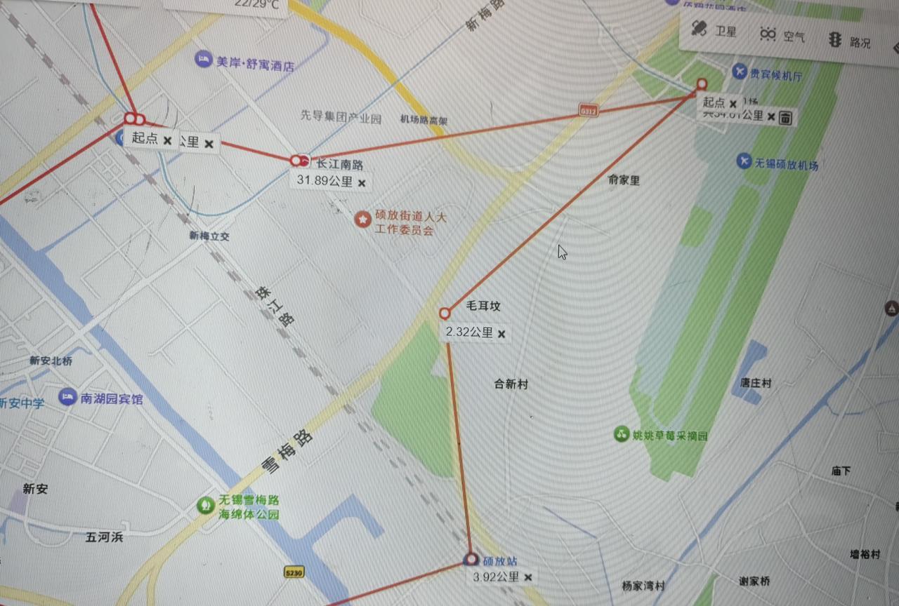 无锡地铁6号线自制规划图线路名称：无锡地铁6号线起止点：硕放机场-石桥头站