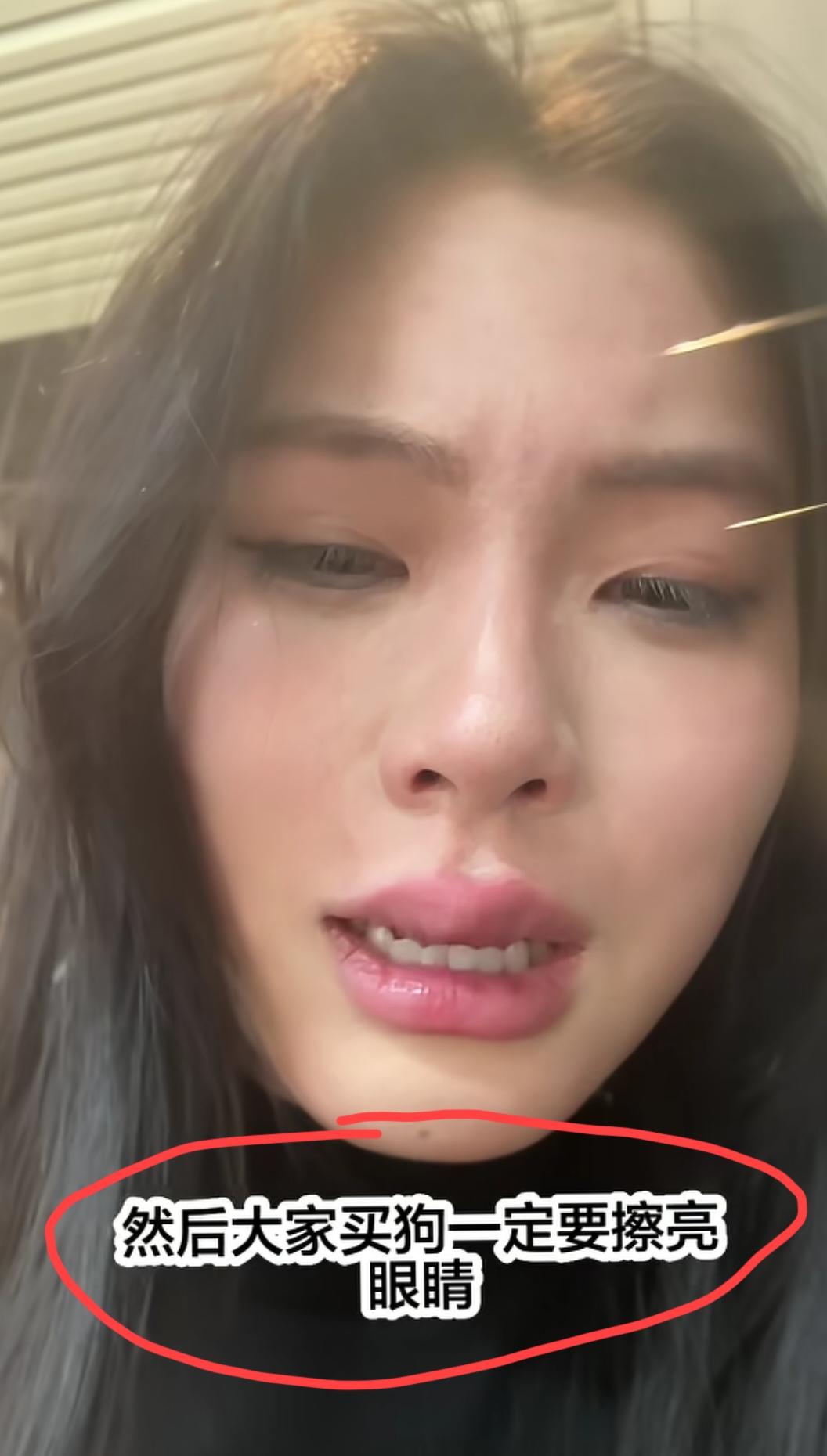百万粉丝的美女网红发视频哭诉:自己花了1800买狗，本以为是买了一只可卡布，可朋